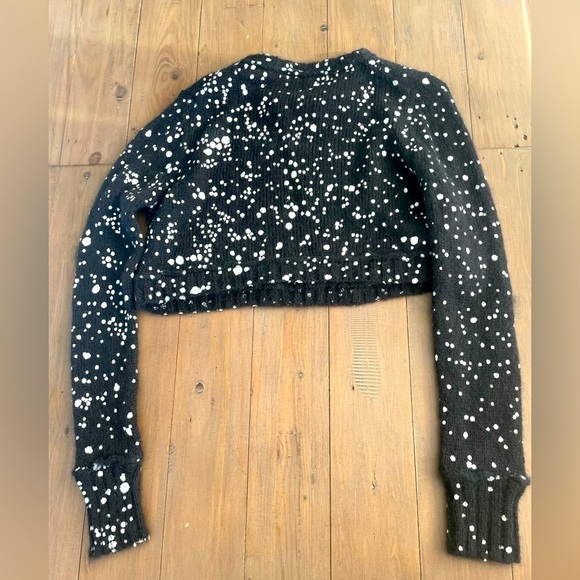 RARE Fendi black white dot crop mohair sweater - Picture 2 of 4